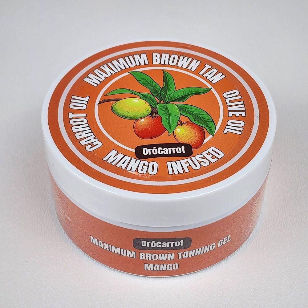 OróCarrot 7.05 fl oz Maximum Brown Tanning Gel Mango Infused - New Sealed